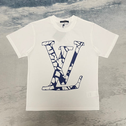 24ss ski crack print short sleeve T-shirt